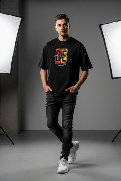 Be Awesome Unisex Oversized Tshirt front and back design