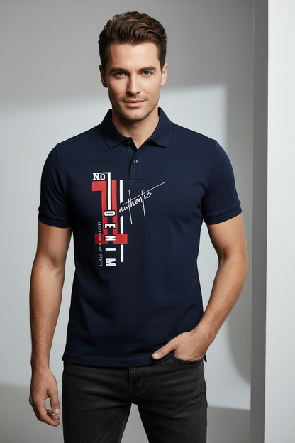 Denim Polo T-Shirt