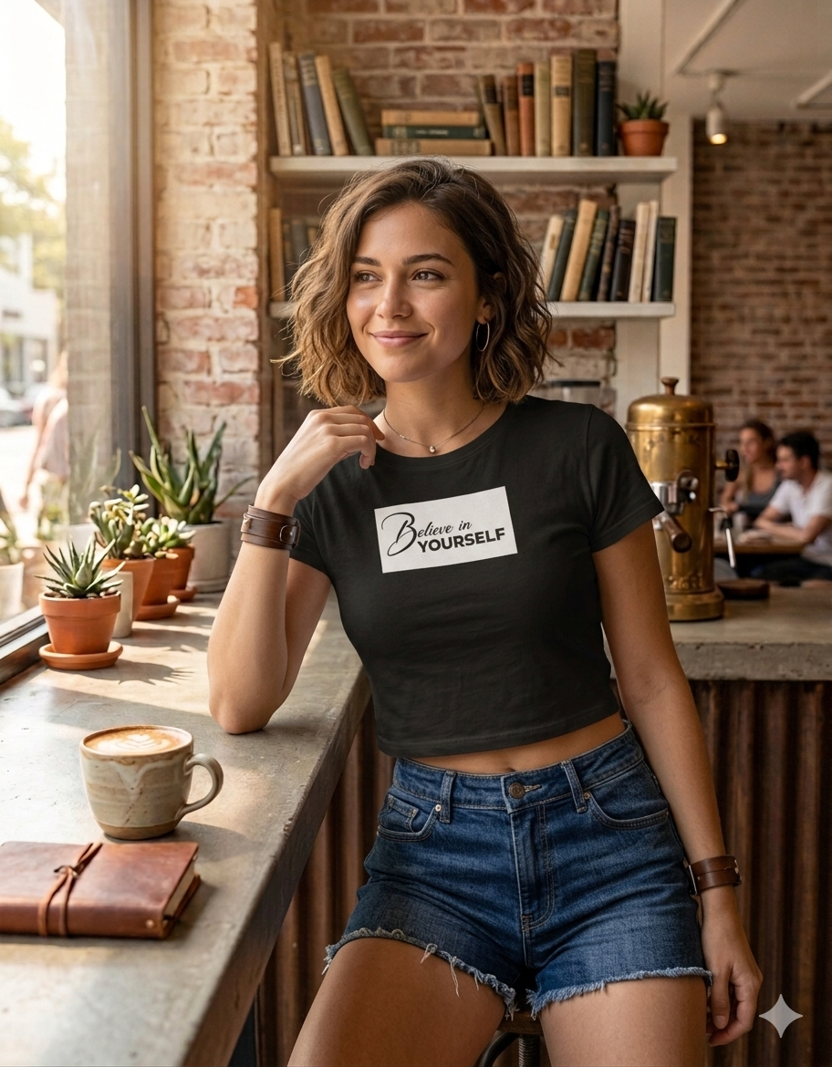 Off Shoulder Crop Top - Stretch Fit