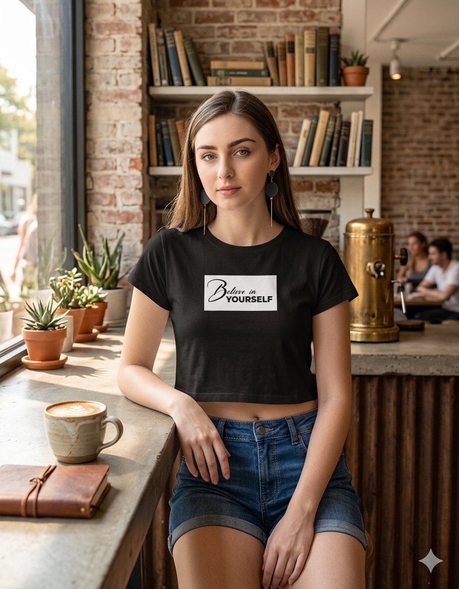 Off Shoulder Crop Top - Stretch Fit