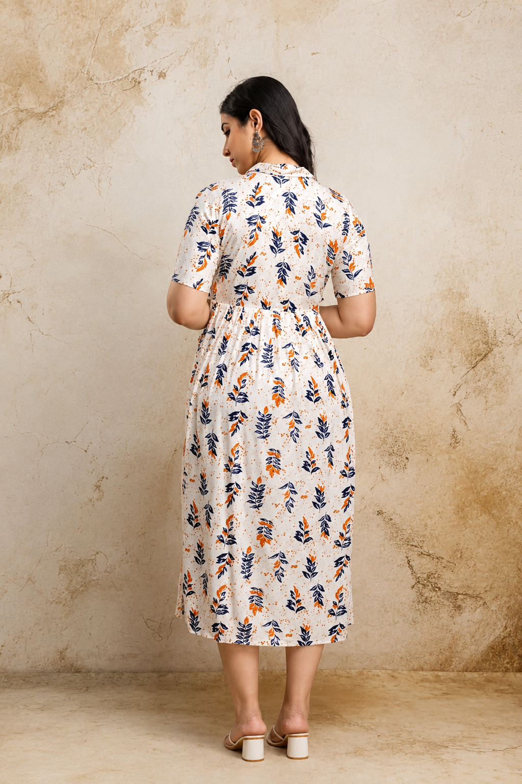 Premium Rayon Maternity Kurti | Floral Print Pregnancy & Feeding Kurti
