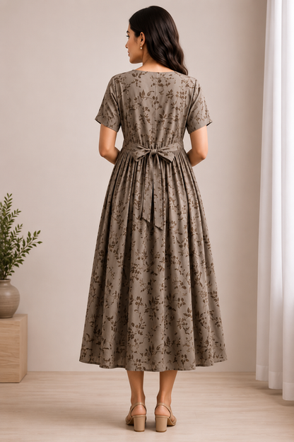 Comfortable Feeding Maternity Dress for Women | Stylish Floral Print Gown