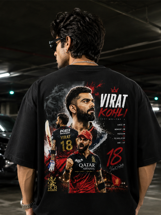 Chase Master Virat Oversized Back Design T-shirt