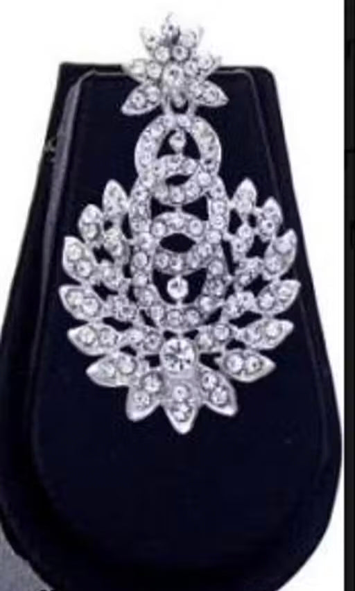 Sterling Rhodium Plated Jewellery Set With White Austrian Diamond