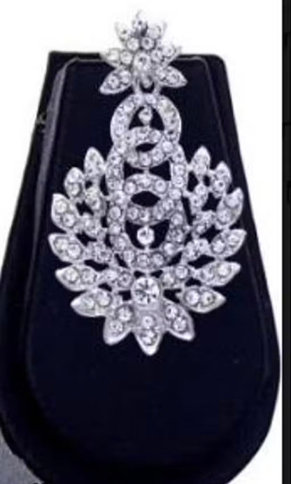 Sterling Rhodium Plated Jewellery Set With White Austrian Diamond